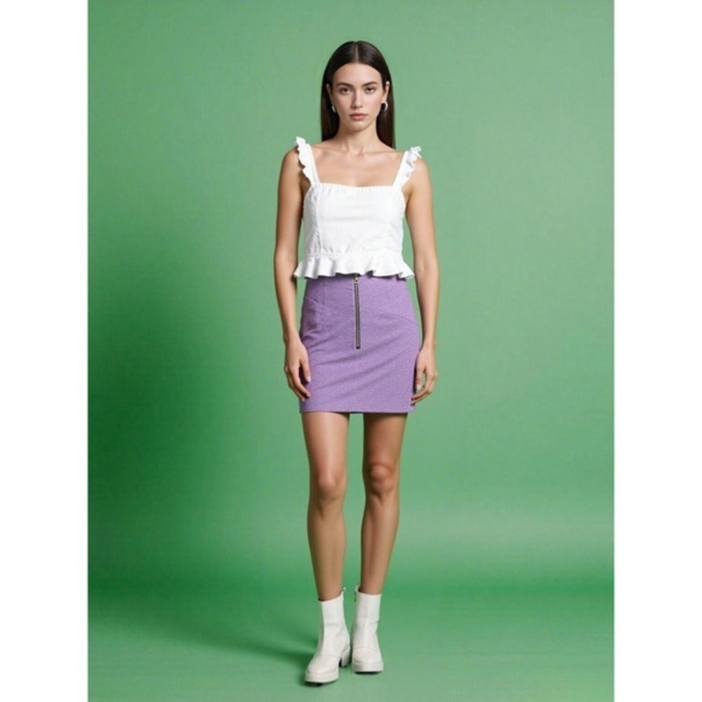 2/$30 Alexander Wang Mini Pencil Skirt Women Sz 0 Purple *SEE NOTES*
